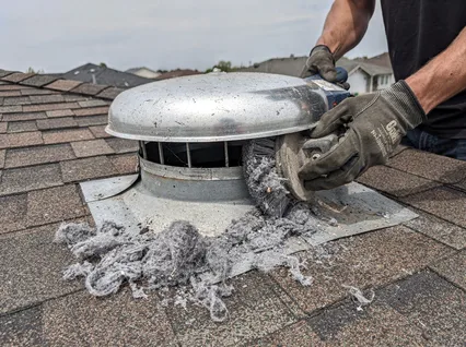 Cleaning Dryer Vent On Roof in Colton