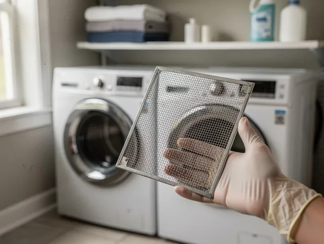 Colton Dryer Vent Cleaning specialist performing detailed lint trap cleaning service in Colton