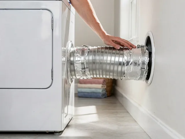 Professional dryer vent hose installation by Colton Dryer Vent Cleaning in Colton